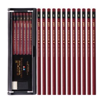 UNI/三菱 硬度测试铅笔，书写绘画设计专用 1887 3B 12支/盒 单位：支