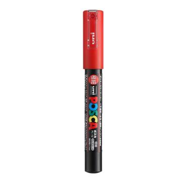 UNI/三菱 POSCA马克笔，红色 PC-1M 极细0.7mm（海报广告记号笔）10支/盒 单位：支