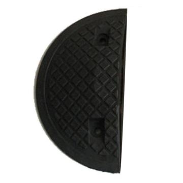 SAFEWARE/安赛瑞 重载橡胶减速带端头（10吨），优质原生橡胶，含安装配件，黑色，250×350×50mm，14462