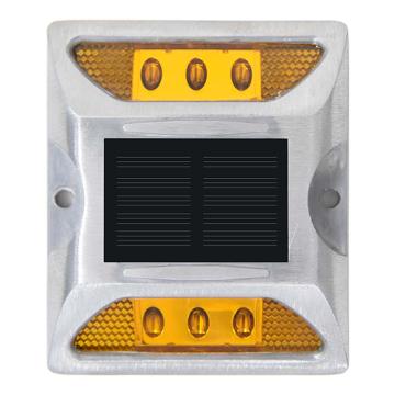 SAFEWARE/安赛瑞 太阳能道钉，LED灯钉铸铝灯，黄色常亮