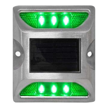 SAFEWARE/安赛瑞 太阳能道钉，LED灯钉铸铝灯，绿色闪灯