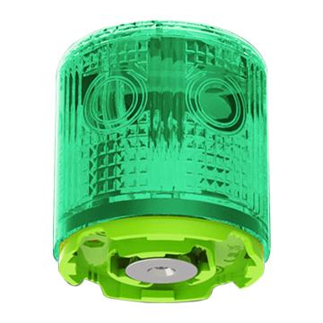 SAFEWARE/安赛瑞 太阳能警示灯，闪烁路障爆频信号，高空塔机夜间施工灯，绿色，自动闪烁磁钢款