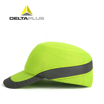 DELTAPLUS/代尔塔 运动安全帽，102110-JA，透气型运动防撞帽 荧光黄 帽檐7cm AIR COLTAN