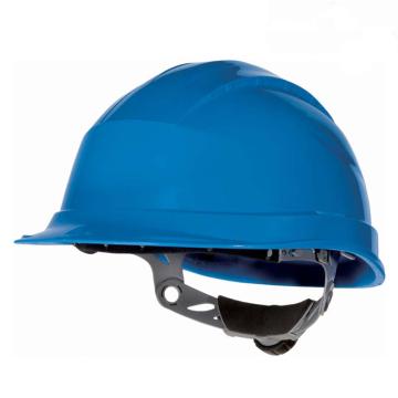 DELTAPLUS/代尔塔 安全帽，102008-BL，抗紫外线安全帽 蓝 旋钮式（不含下额带）