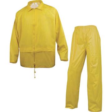 DELTAPLUS/代尔塔 涤纶雨衣套装，407003-M，黄色