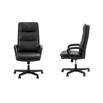 Deli/得力 高背皮椅老板椅办公椅，91029(黑) 不含安装