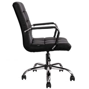Deli/得力 皮质办公椅电脑椅， 4912（黑) 不含安装