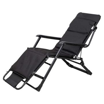 Deli/得力 午休折叠床单人躺椅折叠椅，87141椅(黑)