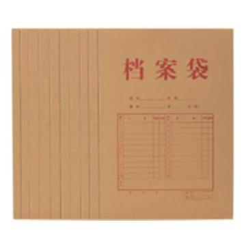 Deli/得力 牛皮纸档案袋，200g-4cm侧宽 黄 10个/包 64100 单位：包