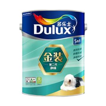Dulux/多乐士 金装净味五合一内墙乳胶漆第二代，白色，5L/桶