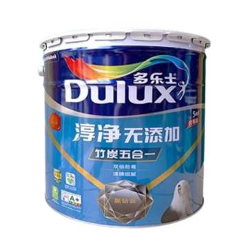 Dulux/多乐士 淳净无添加竹炭五合一内墙乳胶漆，白色，5L/桶