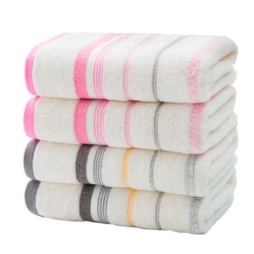 GRACE/洁丽雅 纯棉强吸水舒适面巾毛巾,6410 72*34cm 92g,2条装 红色+灰色