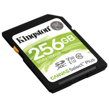 Kingston/金士顿存储卡,SDS2 256GB 读速100MB/s U3 V30 SD卡 高速升级版 写速85MB/s 支持4K 高品质拍摄