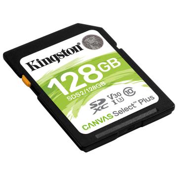 Kingston/金士顿存储卡,SDS2 128GB 读速100MB/s U3 V30 SD卡 高速升级版 写速85MB/s 支持4K 高品质拍摄