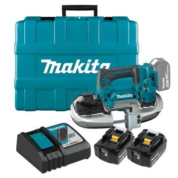 Makita/牧田 充电式无刷轻便带锯,切割能力51mm,18V 5.0Ah两电一充,DPB184RTE