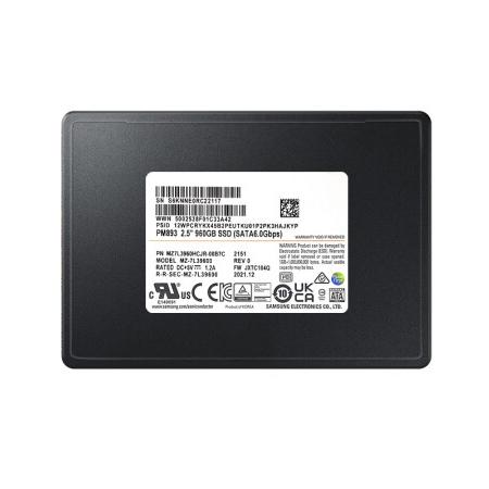 三星 服务器固态硬盘,MZ7L3960HCJR 读取密集型SSD PM893 960GB SATA接口 2.5inch