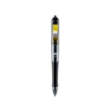 3M 标签笔 ,抽取指示标签中性笔 备考笔 黑色笔 黄色标签 694-BK
