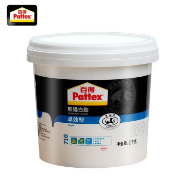 Pattex/百得 熊猫白乳胶 ,710 ,1kg/桶
