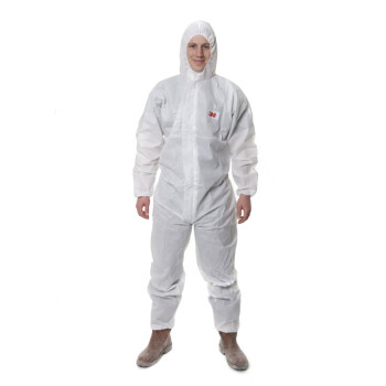 3M 欧标5级防化服 ,4515-M ,白色带帽连体防护
