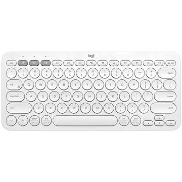 Logitech/罗技 无线蓝牙键盘 ,K380（白）办公女性便携超薄笔记本键盘