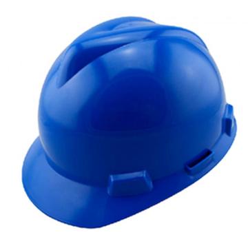 MSA/梅思安 V-Gard PE标准型安全帽 ,10172905 ,蓝 超爱戴帽衬 D型下颏带
