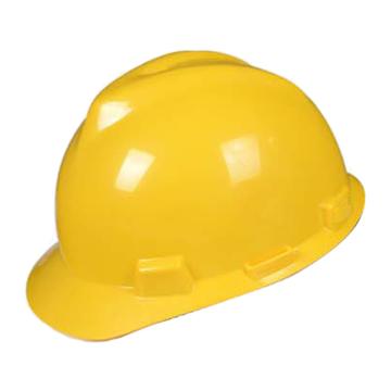 MSA/梅思安 V-Gard ABS标准型安全帽 ,10172880 ,黄 超爱戴帽衬 D型下颏带