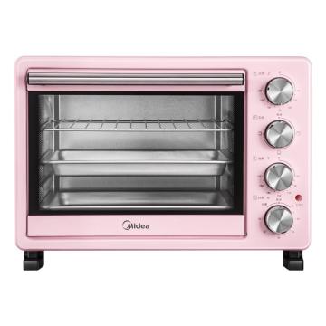 Midea/美的 电烤箱 ,PT25A0 25L 上下独立控温 粉色