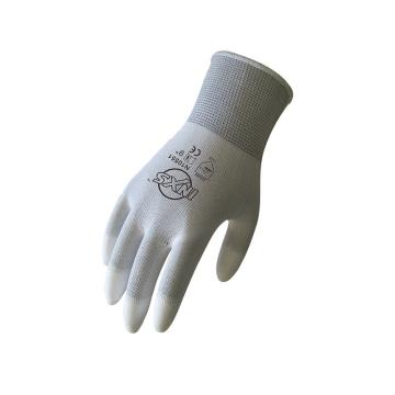 INXS/赛立特 PU涂层手套 ,N10551-7 ,13针白色复合丝针织手套 手指浸白色PU ,12副/打