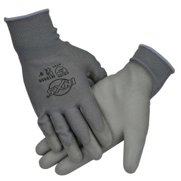 INXS/赛立特 PU涂层手套 ,N10559-7 ,浸灰色PU手套 13针灰色涤纶针织内胆