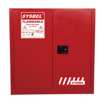 SYSBEL/西斯贝尔 可燃液体安全柜 ,FM认证 ,30加仑/114升 ,红色/手动 ,不含接地线 ,WA810300R