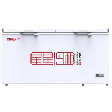XINGX/星星 519升 商用 单温冰柜 单箱冷藏冷冻转换柜 ,BD/BC-519E , 大容积卧式双门冷柜
