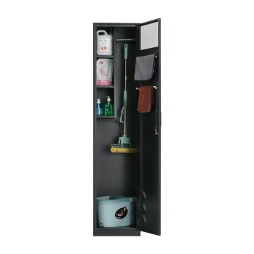 ZY/臻远 清洁柜 ,钢制拖把扫帚储存柜清洁工具柜 黑色 单门（拆装）