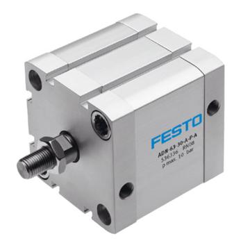 FESTO/费斯托 紧凑型气缸，ISO 21287，活塞杆杆端外螺纹，ADN-63-25-A-P-A