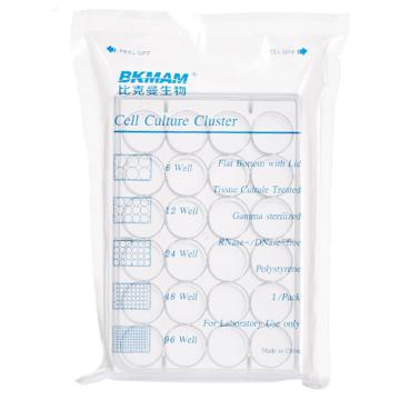 BKMAM/比克曼生物 细胞培养板（贴壁）24孔带盖，110307002，1个/袋，50袋/箱