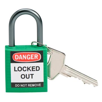 BRADY/贝迪 绝缘安全挂锁，铝合金锁钩，绿色，143152
