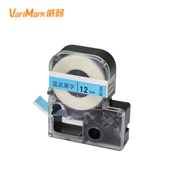 VariMark/威码 乙烯标签带，蓝底黑字 6mm×8.5m