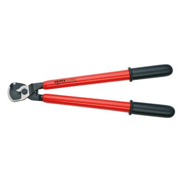 KNIPEX/凯尼派克 Knipex 电工电缆剪（镀铬头，浸塑绝缘手柄，1000V），剪切27mm，95 17 500