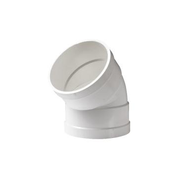 LESSO/联塑 45°弯头PVC-U排水配件白色 dn110