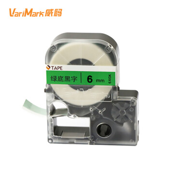 VariMark/威码 乙烯标签带，绿底黑字 14mm×8.5m