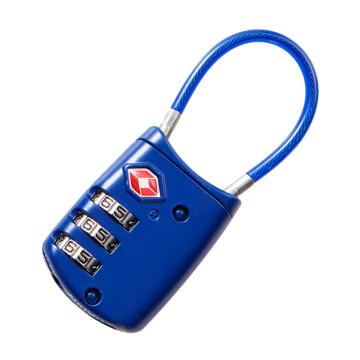 Master Lock/玛斯特锁具 20mm宽，3位可调密码锁，带柔性缆，蓝色，4688MCND