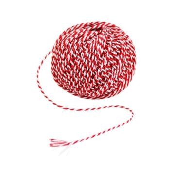 SAFEWARE/安赛瑞 双色彩色棉线绳，φ1.5mm，红白色约50g/卷（10个装），24529
