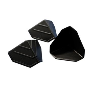 SAFEWARE/安赛瑞 三面塑料护角包角，防碰撞塑料护角，黑色，尺寸：75×75×75mm（200个装）