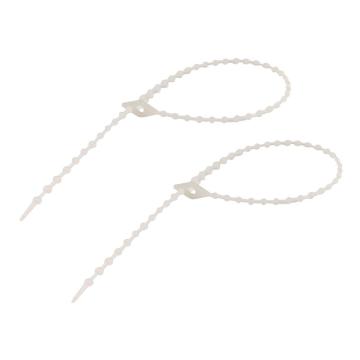SAFEWARE/安赛瑞 珠形活扣扎带，1.5×100mm白色（1000个装），24487