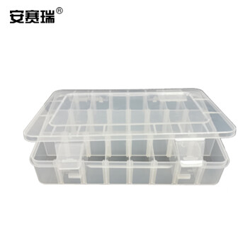 SAFEWARE/安赛瑞 塑料透明零件盒，12格，225×180×57mm，透明