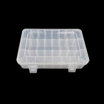 SAFEWARE/安赛瑞 塑料透明零件盒，24格，202×137×38mm，透明