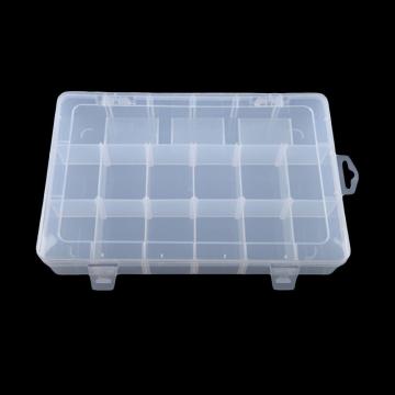 SAFEWARE/安赛瑞 塑料透明零件盒，18格，275×180×42mm，透明