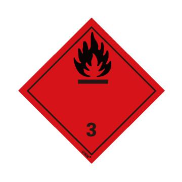 SAFEWARE/安赛瑞 危险品标识-易燃液体 3 ， 高性能不干胶，100mm×100mm，32005，20张/包