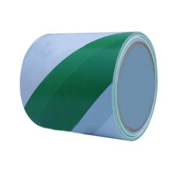 SAFEWARE/安赛瑞 地板划线胶带，高性能自粘性PVC材料，100mm×22m，绿/白，14341