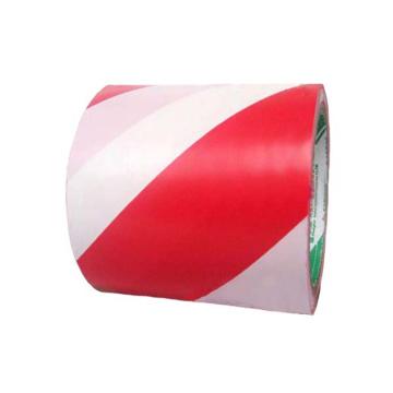 SAFEWARE/安赛瑞 地板划线胶带，高性能自粘性PVC材料，100mm×22m，红/白，14340