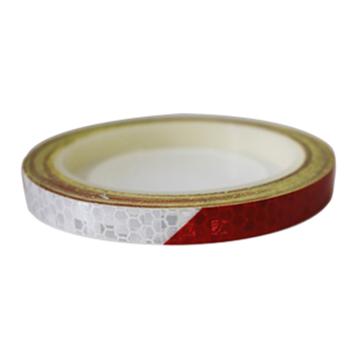 SAFEWARE/安赛瑞 安全帽警示反光贴-红/白，晶格反光材料，10mm×8m，13306，2卷/包